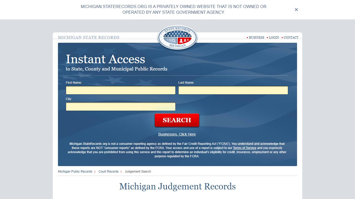 Michigan Judgement Records | StateRecords.org